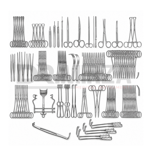 106-Piece Major General Surgery Instrument Set with Additional Scalpel Blades