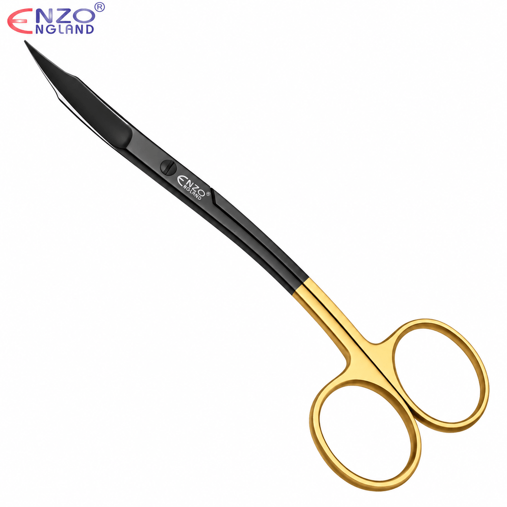 5″ Goldman Fox Scissors S-Shape - Black Edition | Enzo Dental