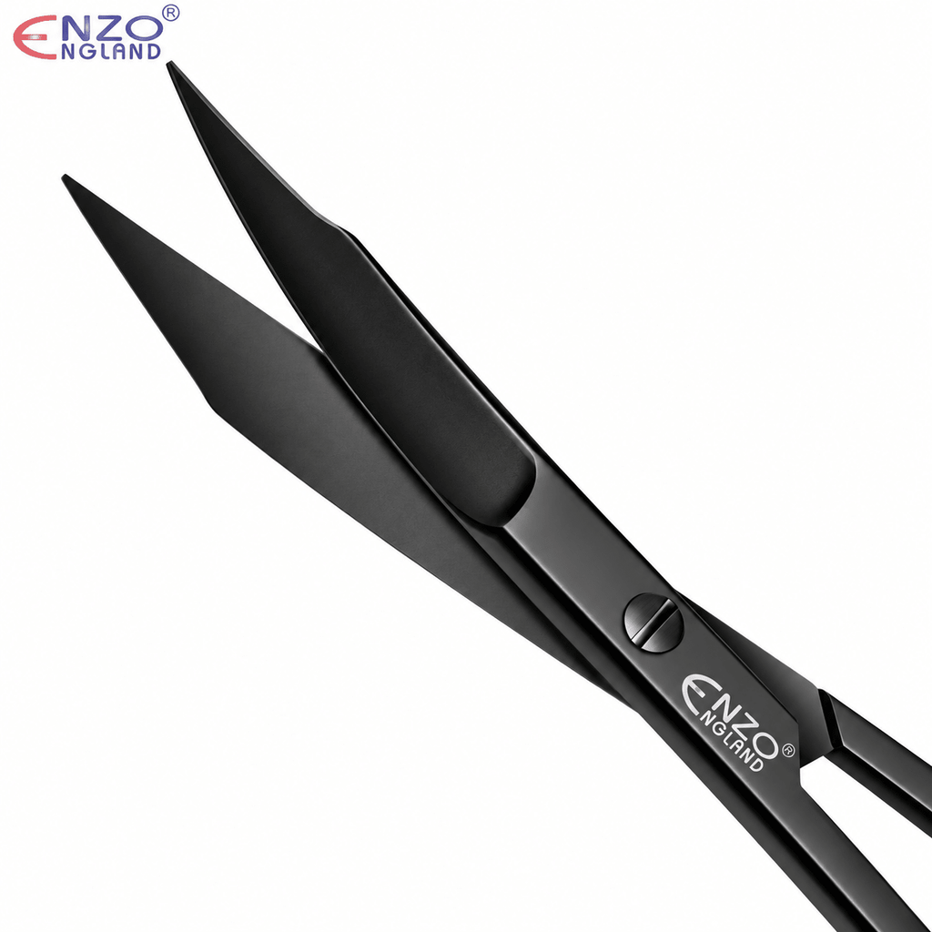 5″ Goldman Fox Scissors S-Shape - Black Edition | Enzo Dental