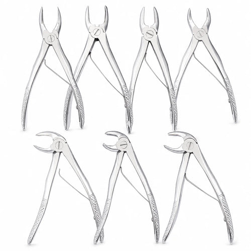 7-Piece Paediatric Dental Extraction Forceps Set – Professional Dental Instrument for Tooth Extraction & Oral Surgery