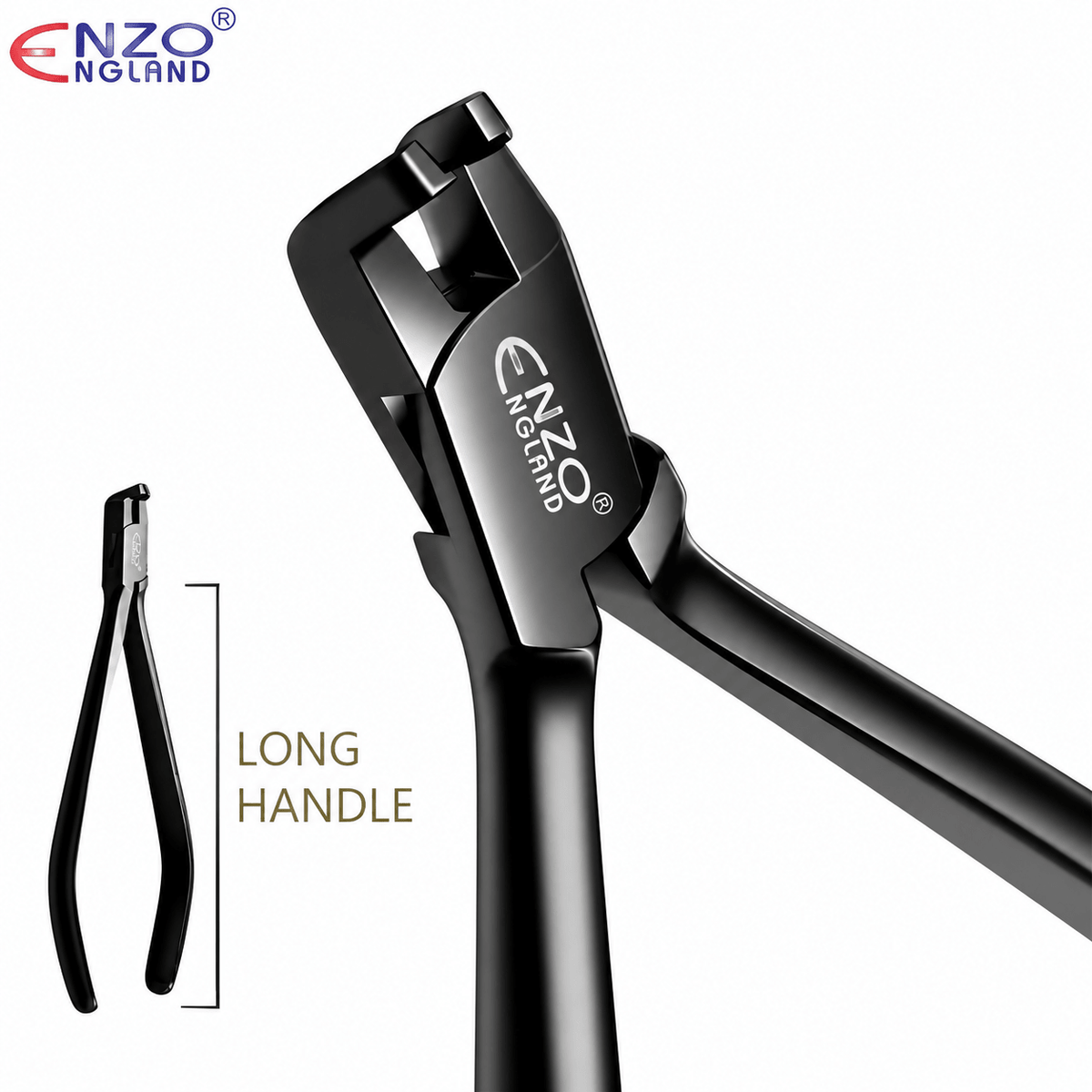 Distal End Cutter Long Handle Cut-Hold - Black Edition | Enzo Dental