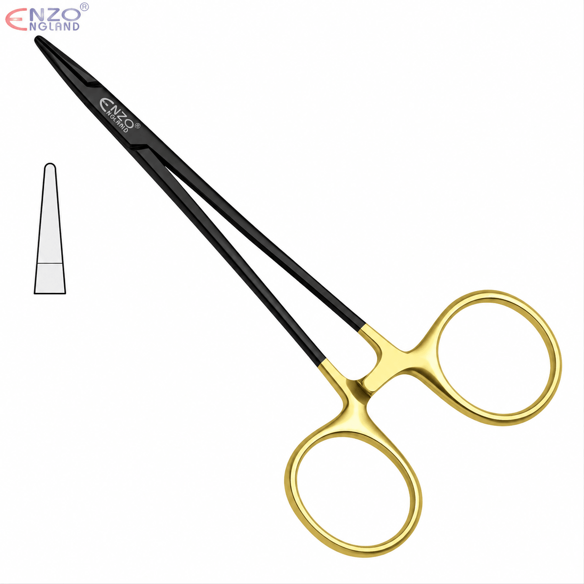 Halsey Needle Holder Tungsten Carbide Tip - Black Edition | Enzo Dental