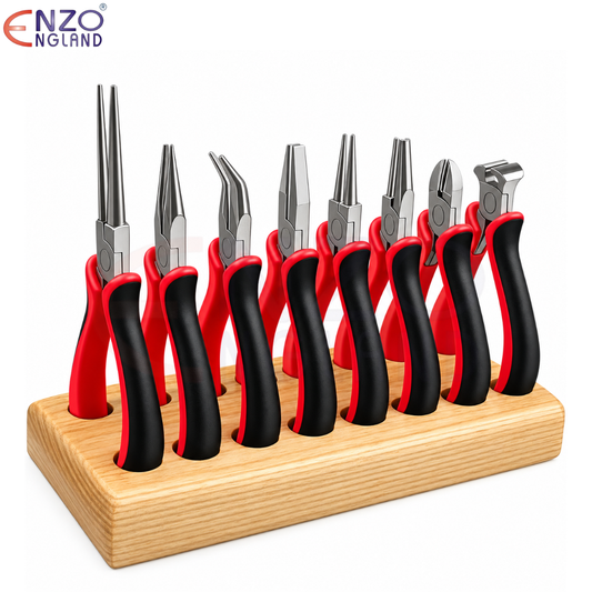 Jewellery Pliers Set with Wooden Pallet – 8 Pieces