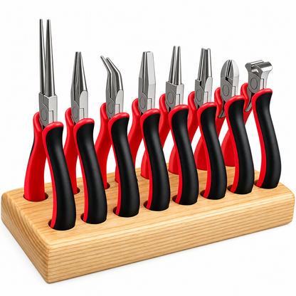 Jewellery Pliers Set with Wooden Pallet – 8 Pieces