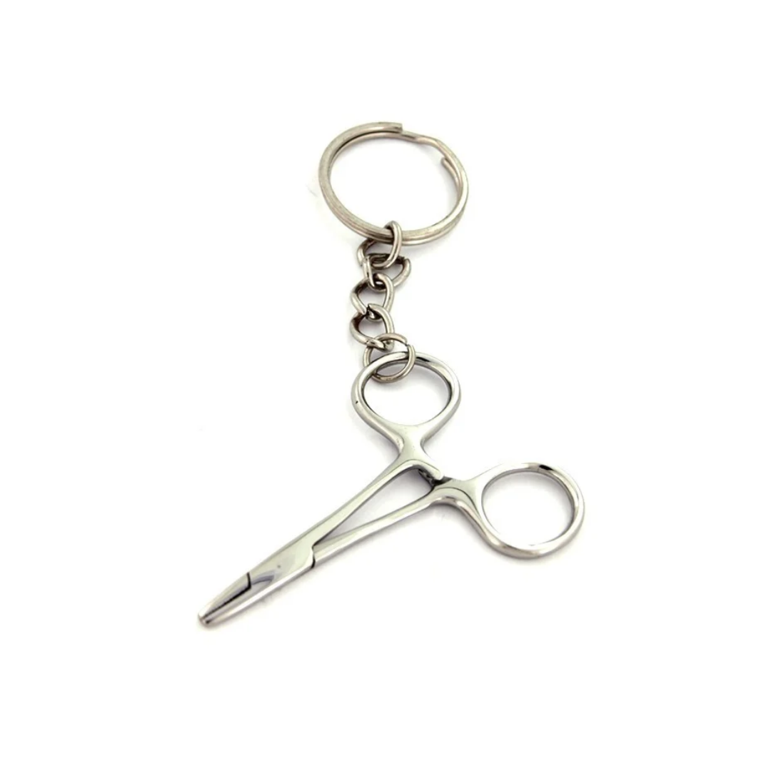 Stainless Steel Keyring Needle Holder Forceps – Compact Dental Instrument & Gift Idea