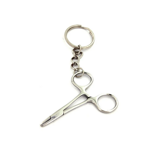 Stainless Steel Keyring Needle Holder Forceps – Compact Dental Instrument & Gift Idea