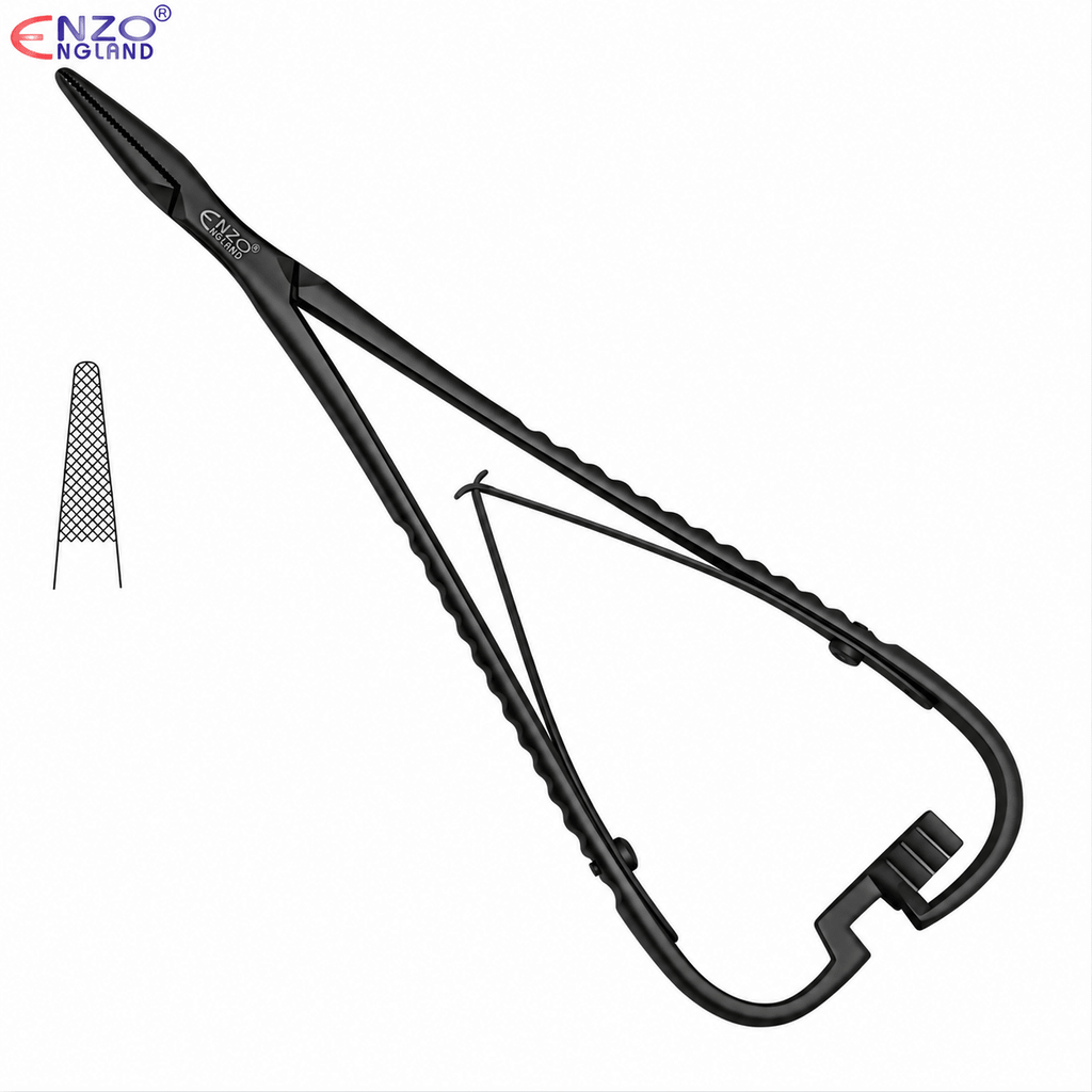 Mathieu Needle Holder Slim Pattern - Black Edition | Enzo Dental