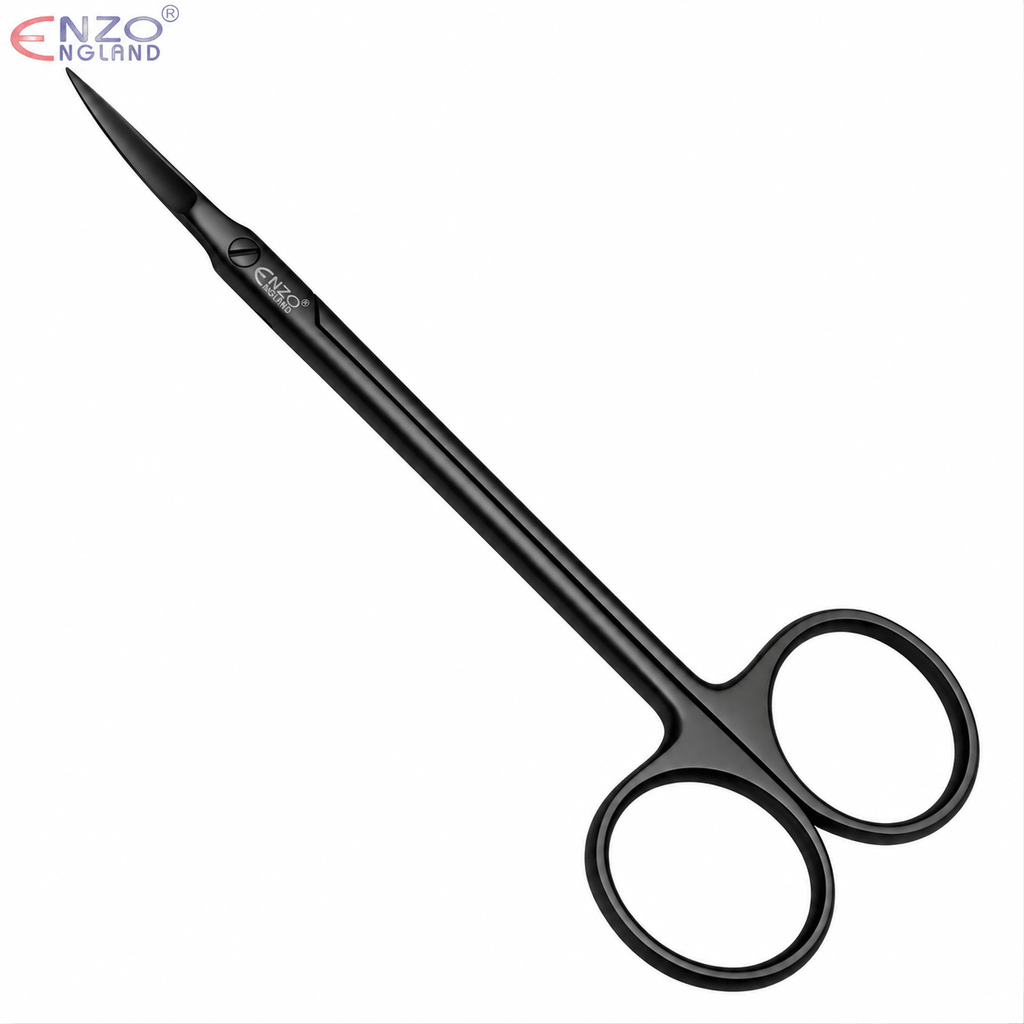 Micro Iris Surgical Scissors 4.5 – Fine Tissue & Suture Cutting – Black Edition