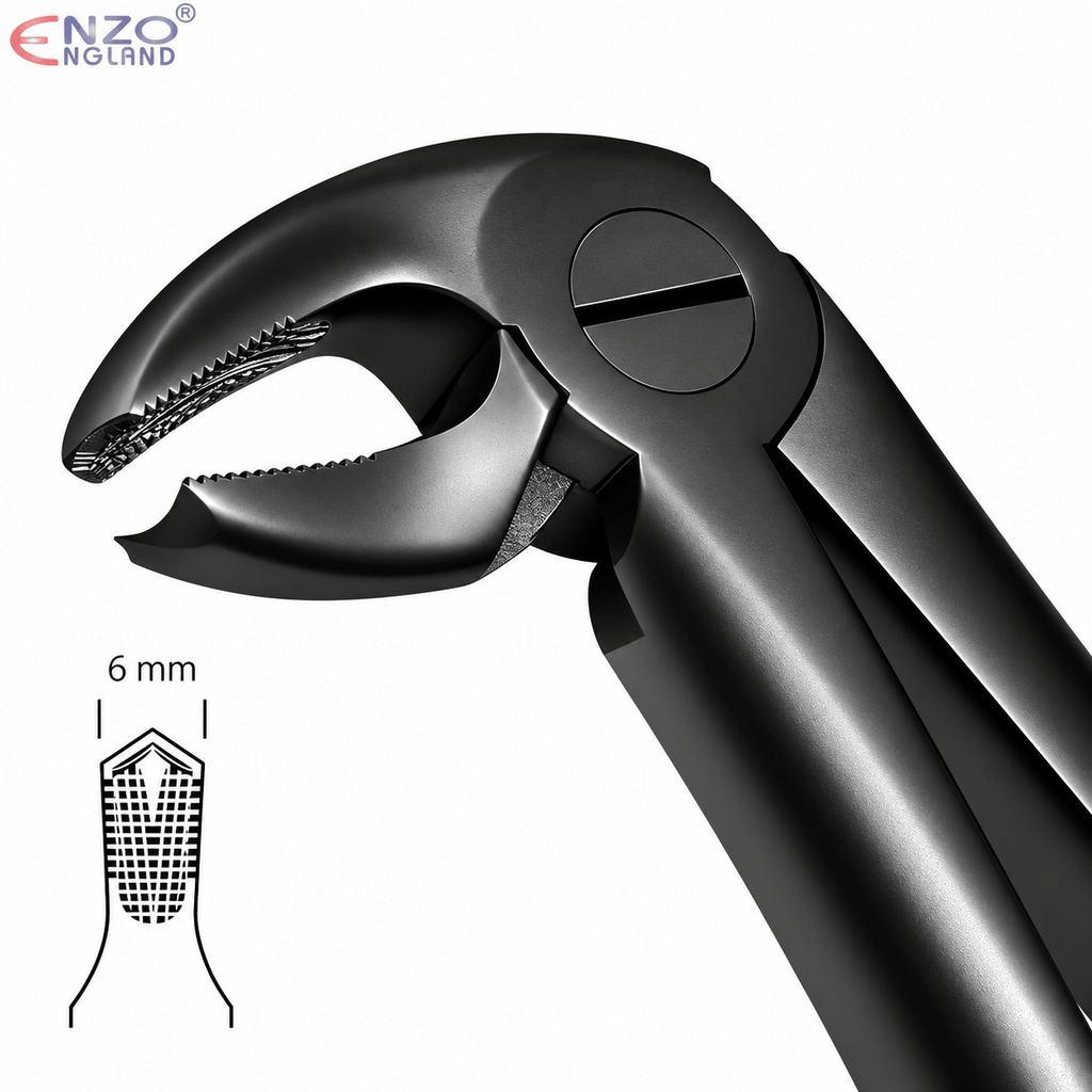 No. 22 Dental Extraction Forceps – Black Edition English Pattern Tooth Extraction Instrument - Enzo Dental