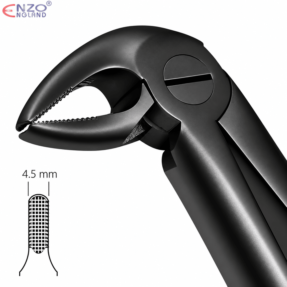 No. 33 Dental Root Extraction Forceps – Black Edition English Pattern Tooth Root Forceps - Enzo Dental