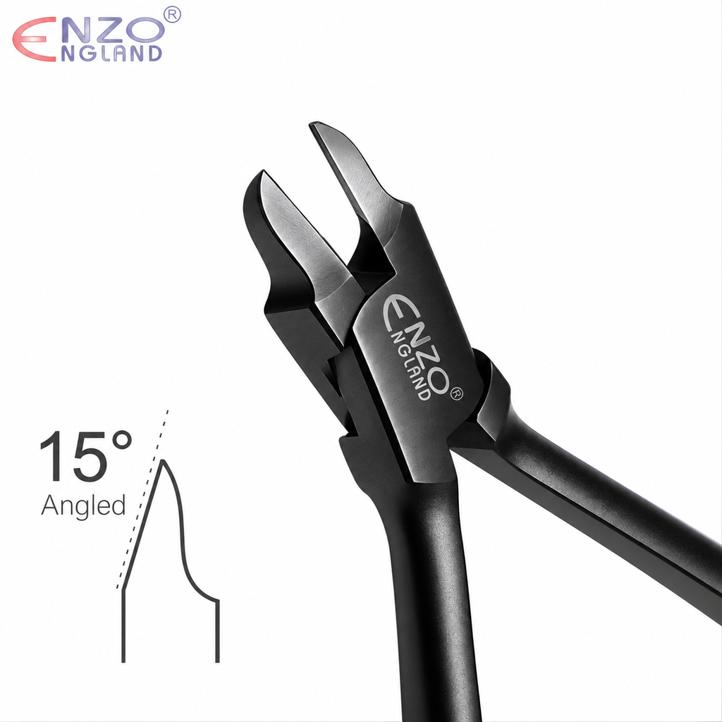 Pin & Ligature Cutter Narrow Tip 15° Angled – Orthodontic Wire Cutter – Black Edition