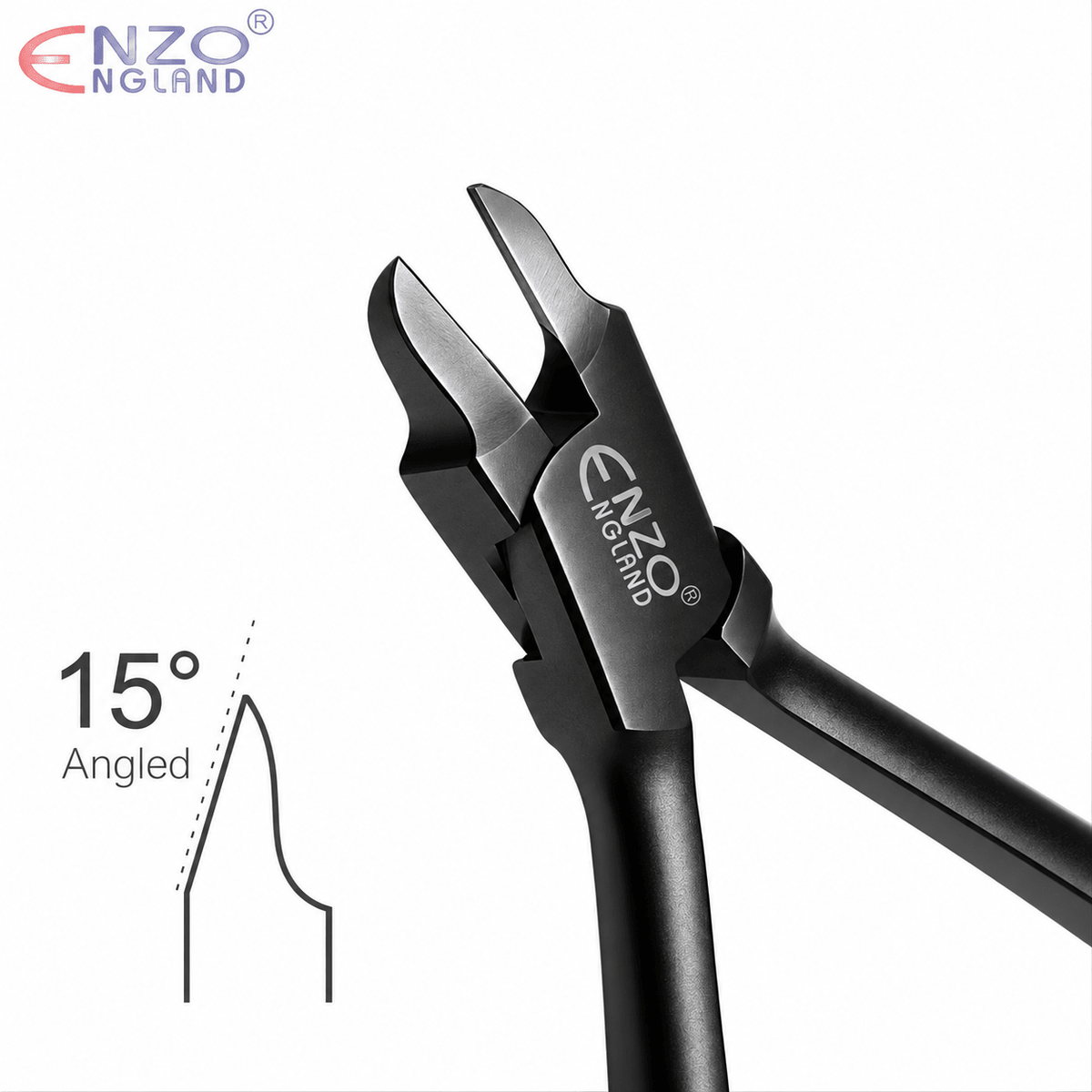 Pin & Ligature Cutter Narrow Tip 15° Angled – Orthodontic Wire Cutter – Black Edition