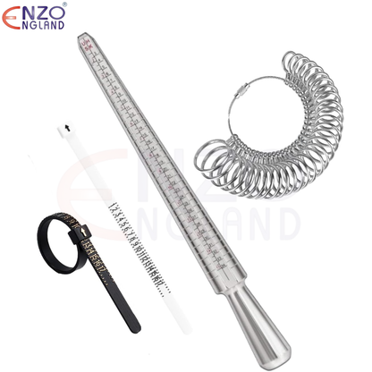Ring Sizer Measuring Tool Set with Mandrel &amp; Finger Sizing Belts