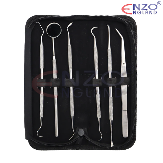 Dental Student Kit – 6-Piece Stainless Steel Dental Hygiene Tool Set | Professional & Home Use