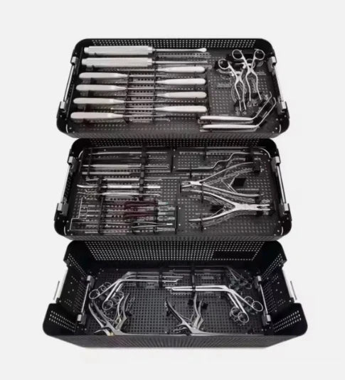 Lumbar Spine Surgery Instrument Set Orthopaedic Surgical Tools with Aluminium Box