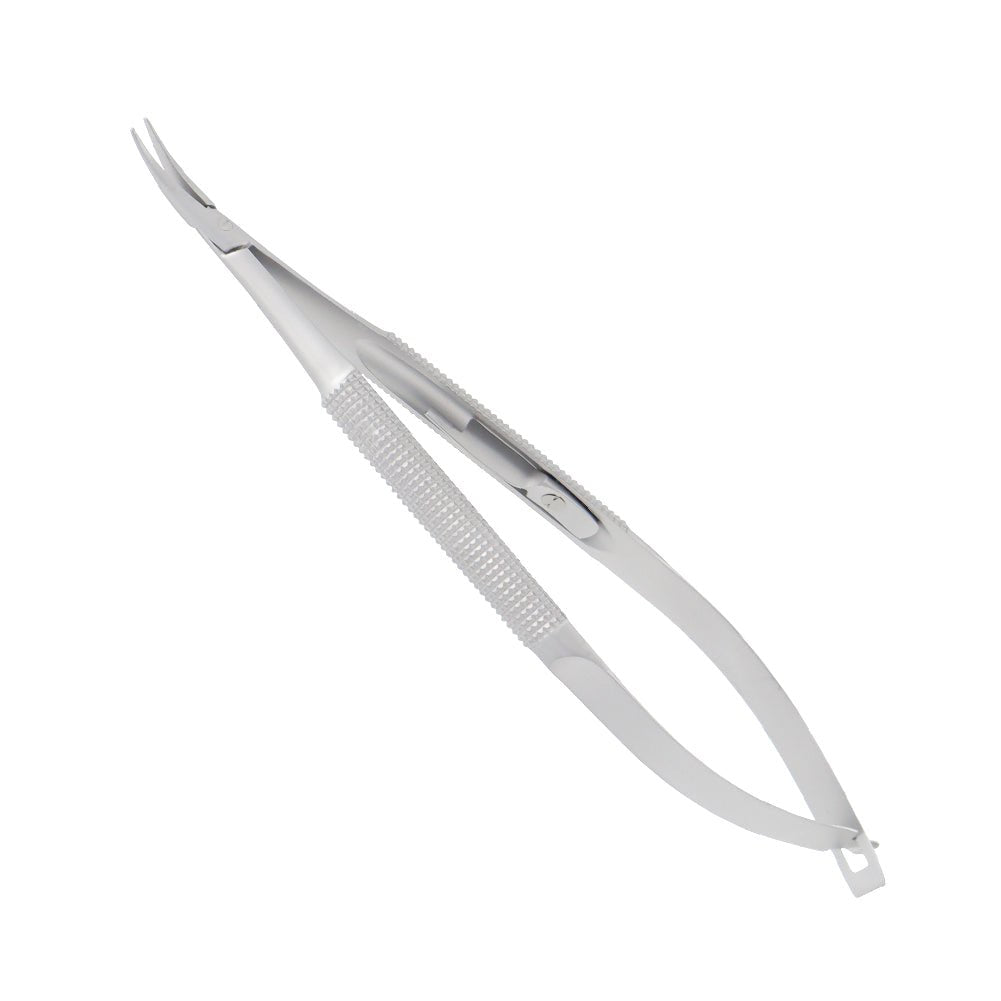 Barraquer Micro Needle Holder, Curved, 0.6 x 10 mm, With Lock, 11 cm