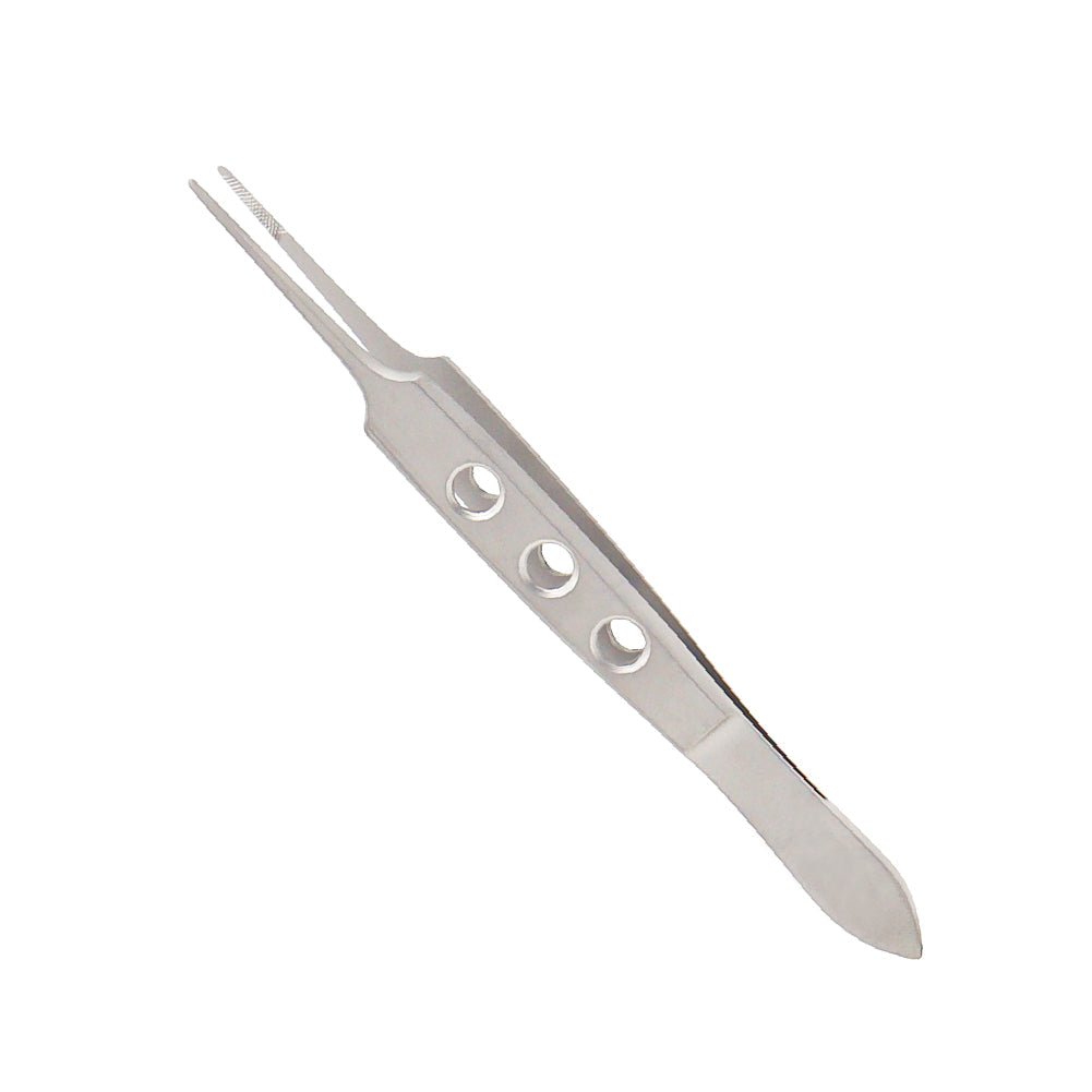 Bishop-Harmon Eye Dressing Forceps, Cross-Serrated, 0.7 mm, 9 cm