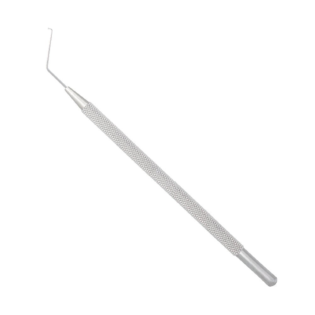 Mushroom Nucleus Manipulator, 0.65 mm, hemi-Ball Tip, Angled, Overall Length 12.5 cm