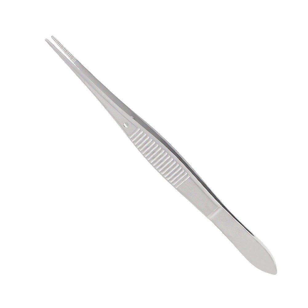 Iris Forceps, Straight, 1 mm, Serrated, Overall Length 10.5 cm