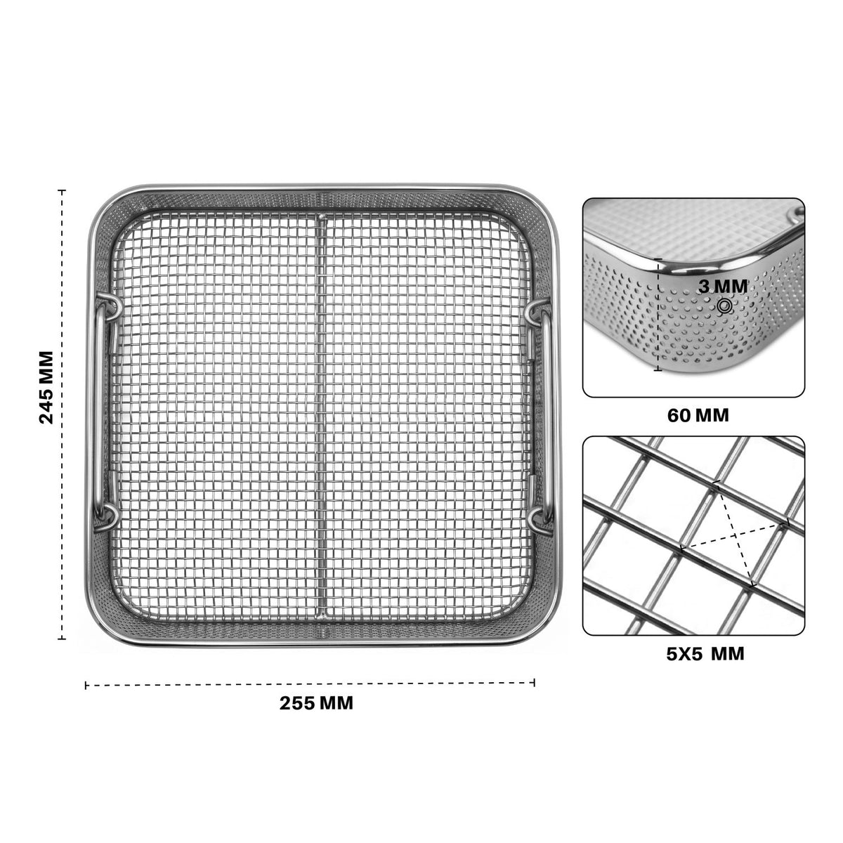 Hybrid sterilization basket with lid alternate view 5